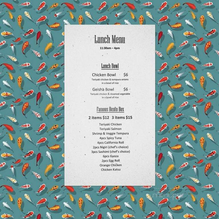 Blue Fish - South Jordan, UT menu_pic