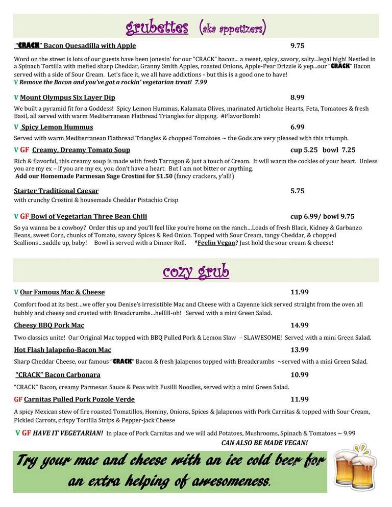 Aero Bistro - Los Angeles, CA menu_pic