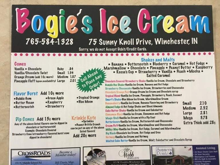 Bogie's Soft Ice Cream - Winchester, IN