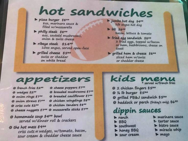 Lori's Bar & Grill - Oakfield, WI menu_pic