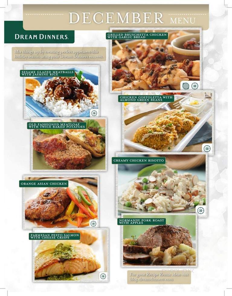 Dream Dinners - Kennewick, WA menu_pic