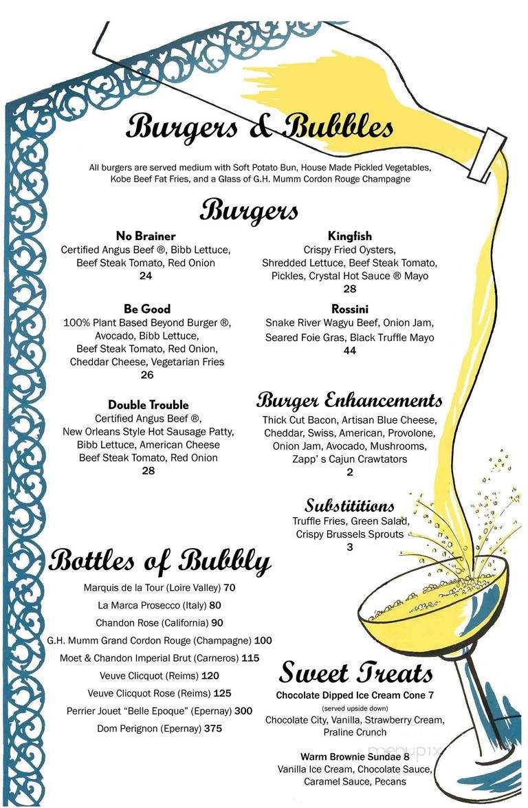 The Blue Room at The Roosevelt Hotel - New Orleans, LA menu_pic
