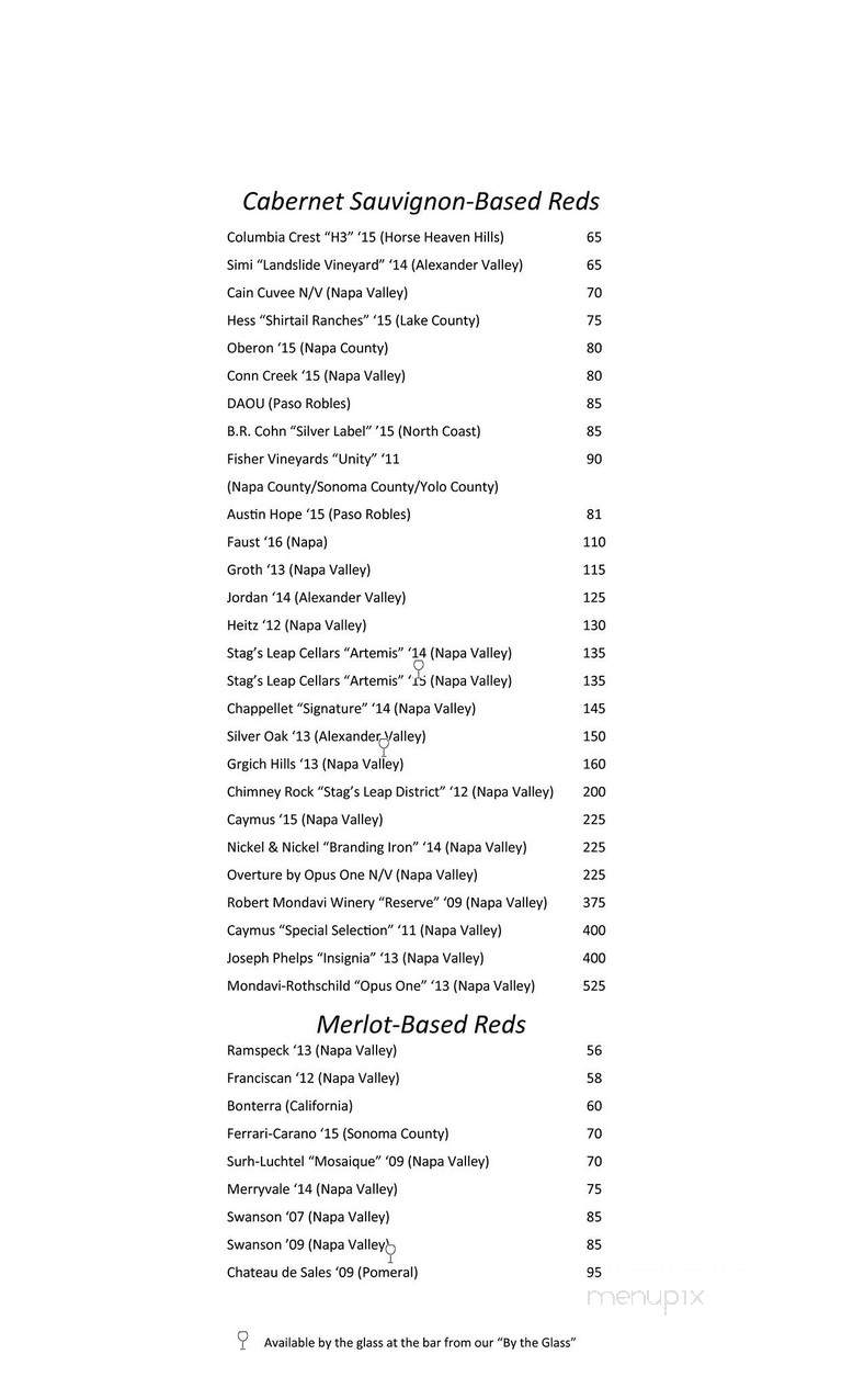 The Blue Room at The Roosevelt Hotel - New Orleans, LA menu_pic