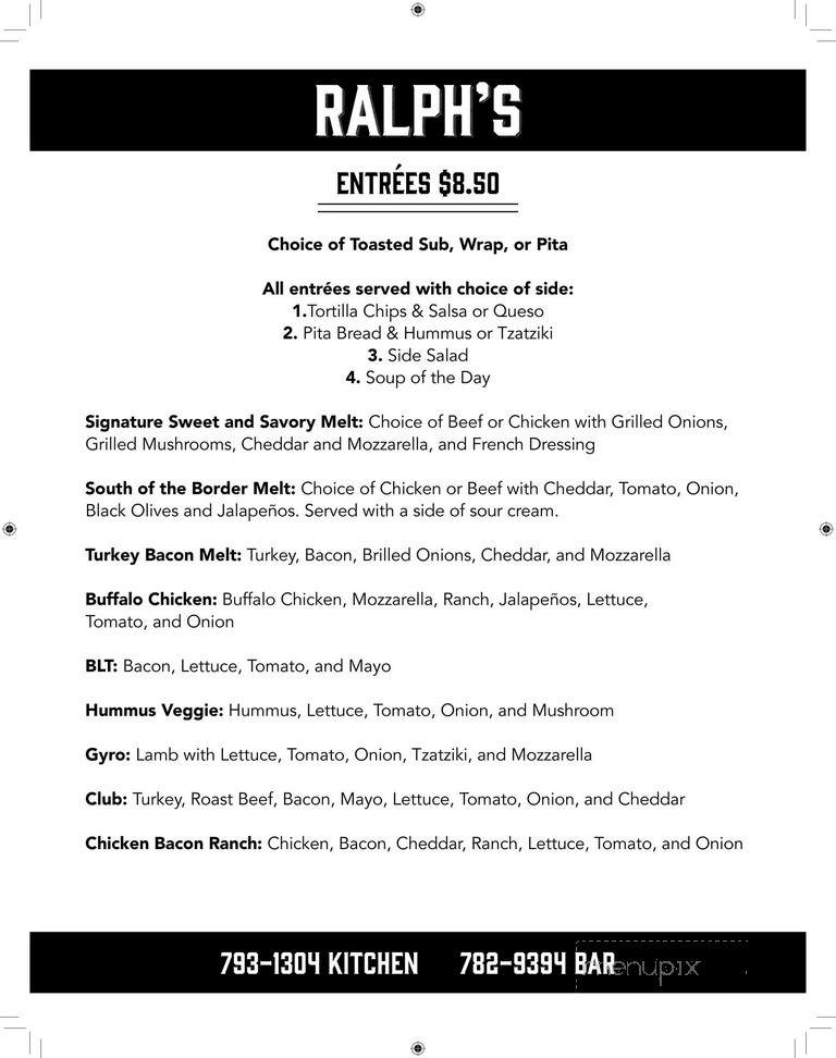 John's Bar - La Crosse, WI menu_pic
