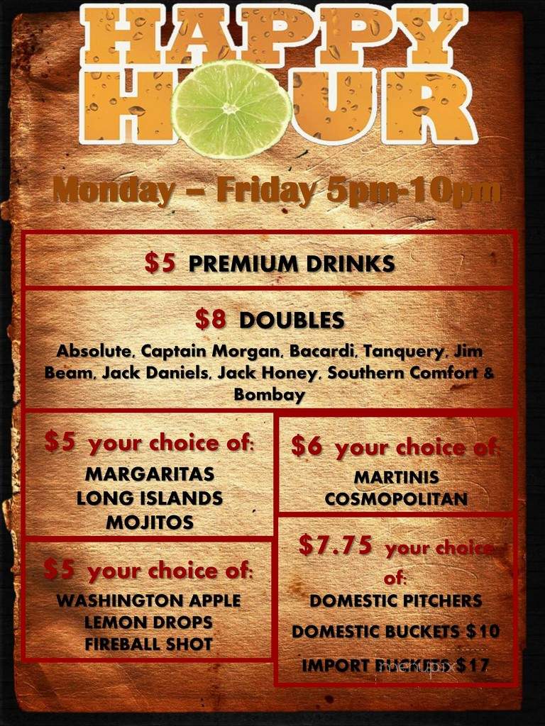Rickey's Sports Bar & Grill - Pembroke Pines, FL menu_pic