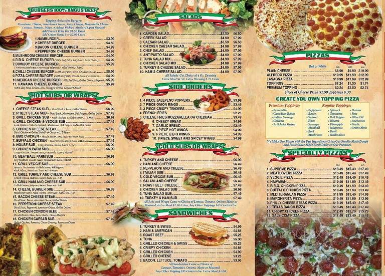 Chelsea Pizza - Keller, TX menu_pic