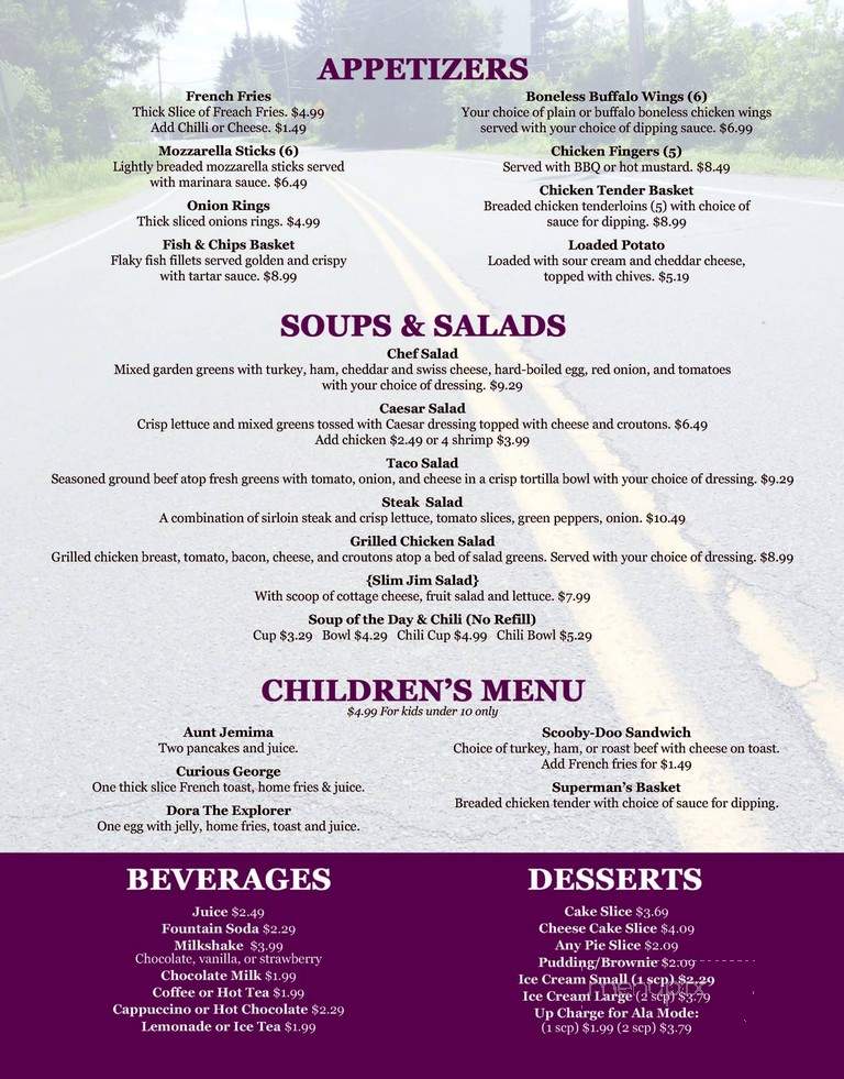 Portside Diner - Albany, NY menu_pic