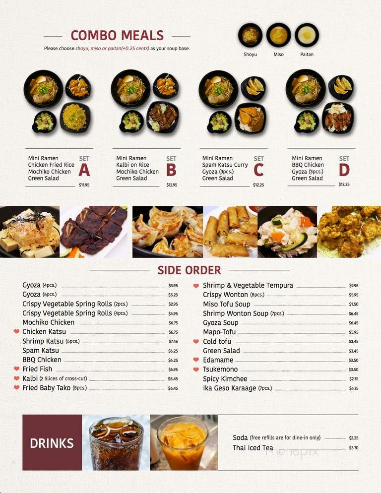 Ichiben - Pearl City, HI menu_pic