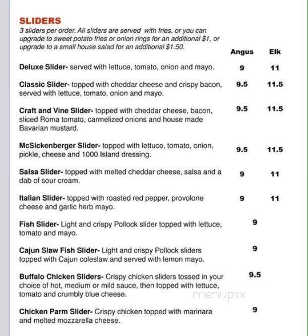 Varick Bar & Grill - Utica, NY menu_pic