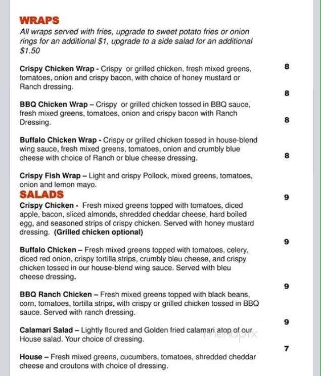 Varick Bar & Grill - Utica, NY menu_pic