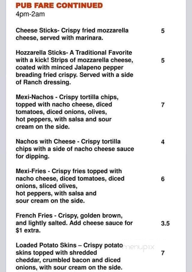 Varick Bar & Grill - Utica, NY menu_pic