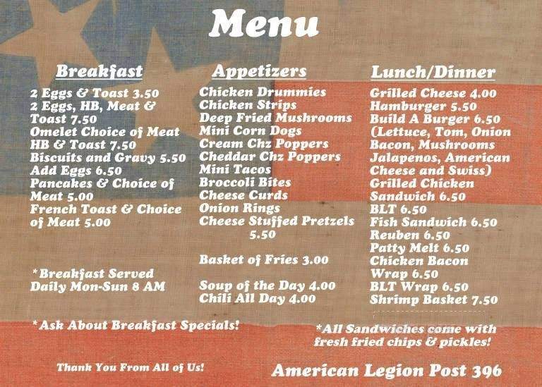 Indian Creek Tavern - Frederic, WI menu_pic