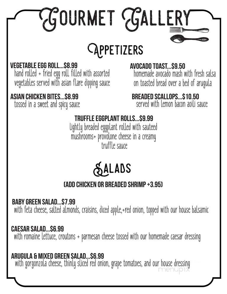 Gourmet Galleries - Blairstown, NJ menu_pic