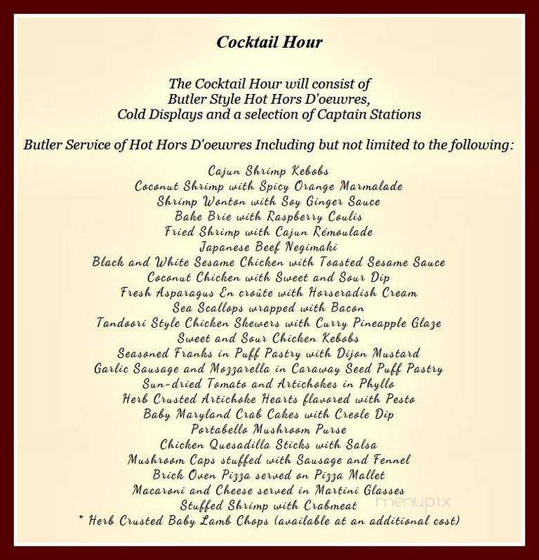 Richfield Regency Caterers - Verona, NJ menu_pic