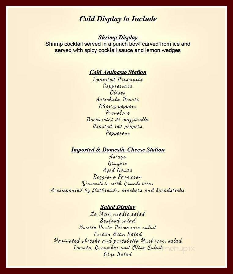Richfield Regency Caterers - Verona, NJ menu_pic