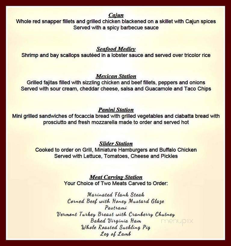 Richfield Regency Caterers - Verona, NJ menu_pic