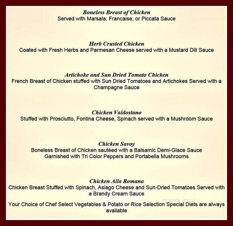 Richfield Regency Caterers - Verona, NJ menu_pic