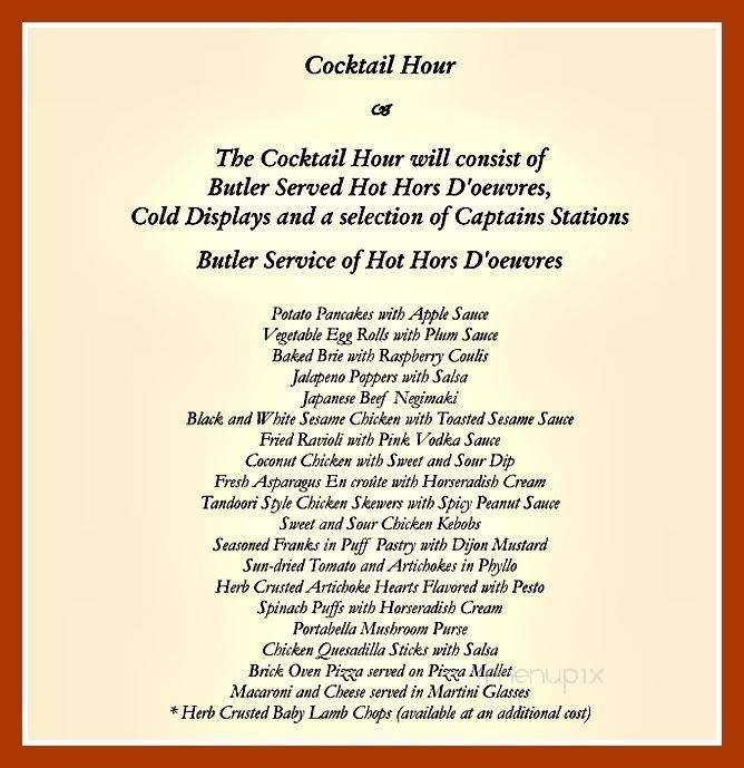 Richfield Regency Caterers - Verona, NJ menu_pic