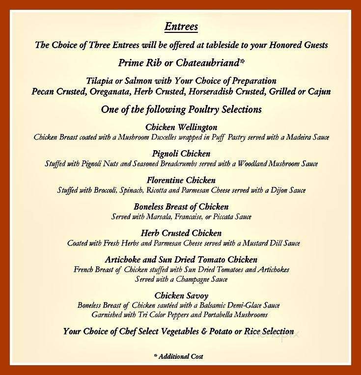 Richfield Regency Caterers - Verona, NJ menu_pic