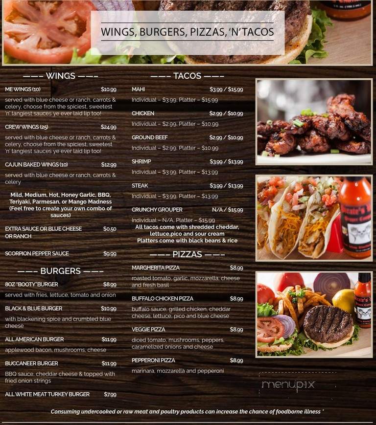 Pirate's Well Restaurant and Bar - Palm Beach Gardens, FL menu_pic