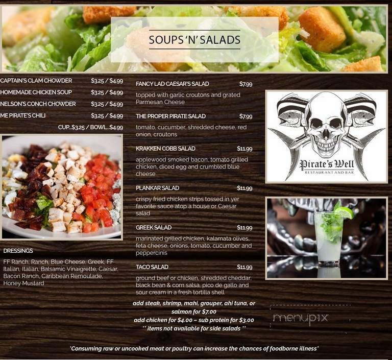 Pirate's Well Restaurant and Bar - Palm Beach Gardens, FL menu_pic