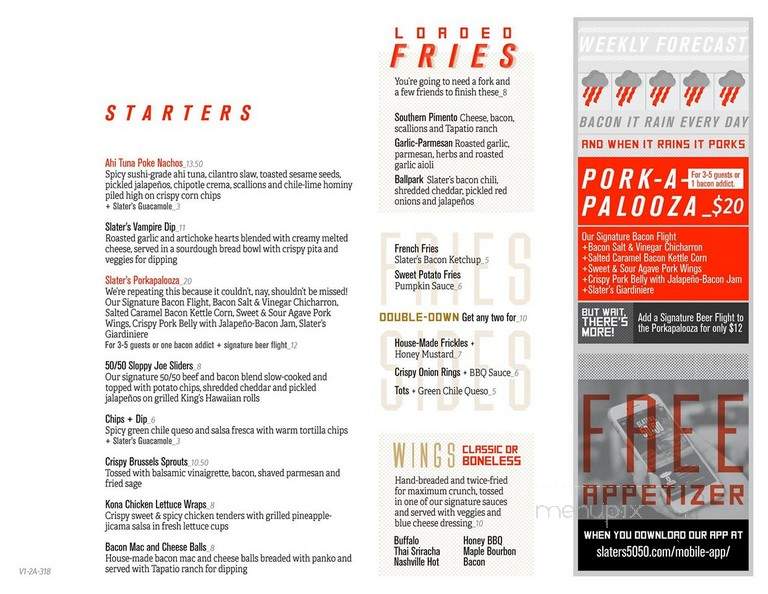 Slater's 50/50 - Anaheim, CA menu_pic