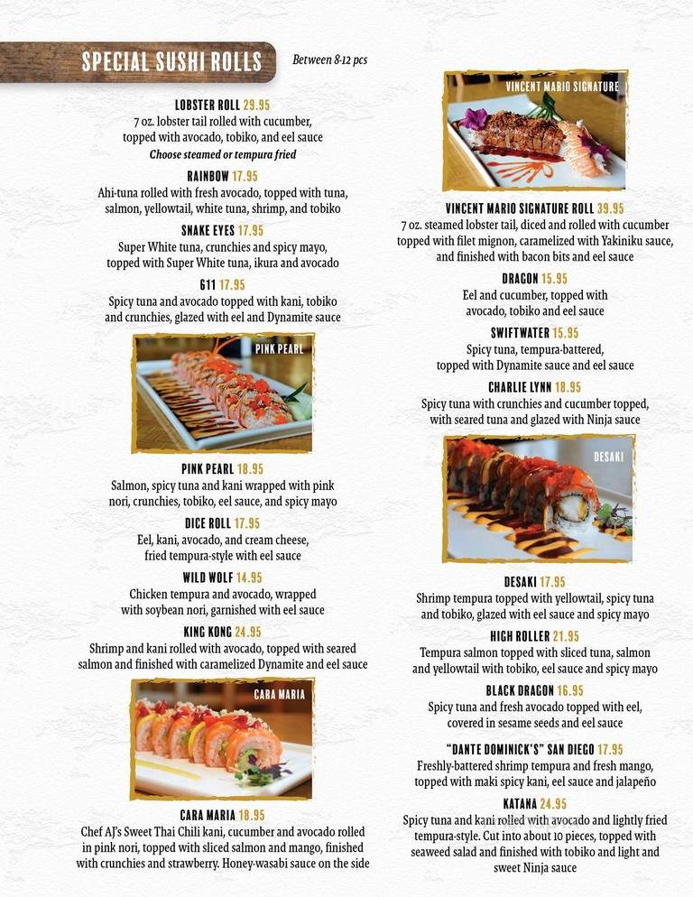 Desaki - Tannersville, PA menu_pic