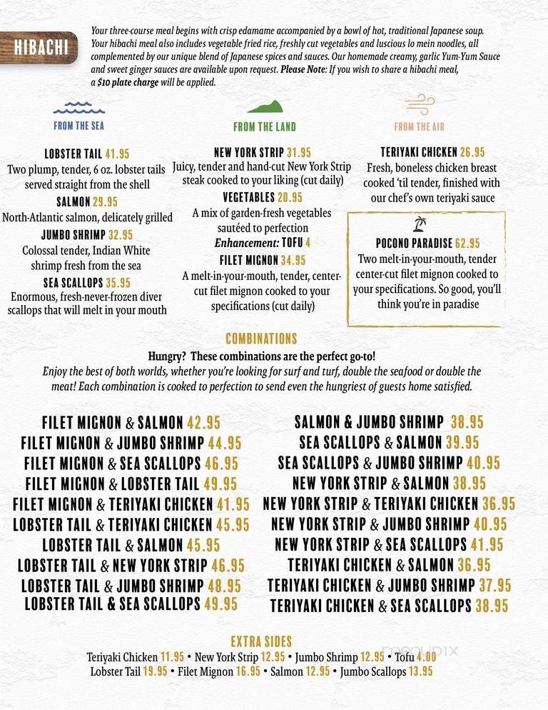 Desaki - Tannersville, PA menu_pic