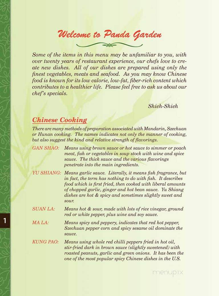Panda Garden - Salinas, CA menu_pic