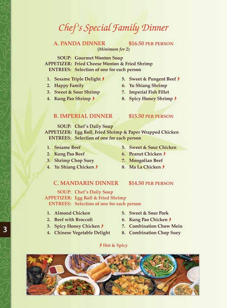 Panda Garden - Salinas, CA menu_pic