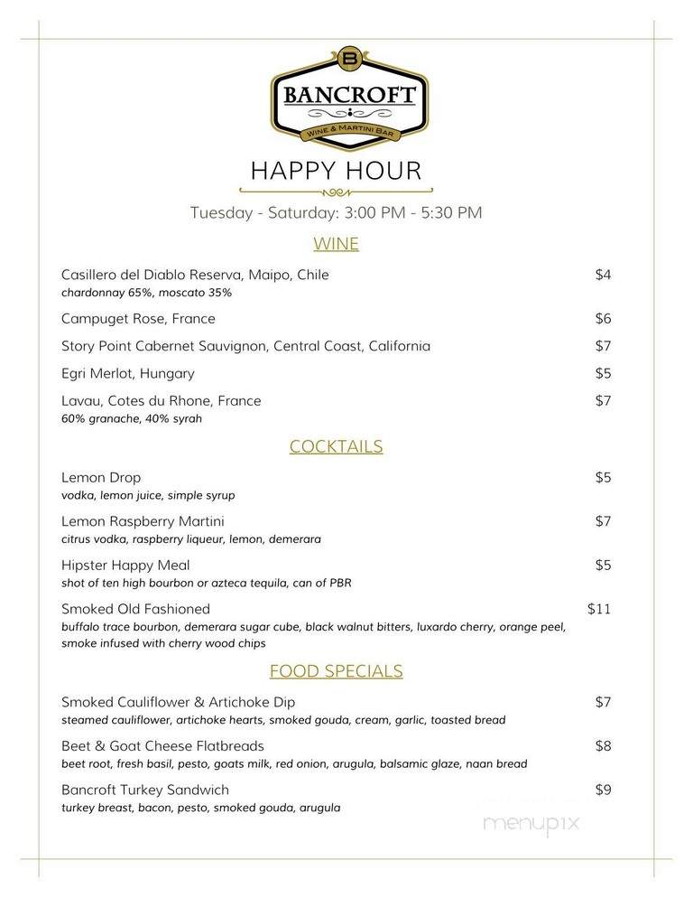 Bancroft Tavern - Bancroft, MI menu_pic