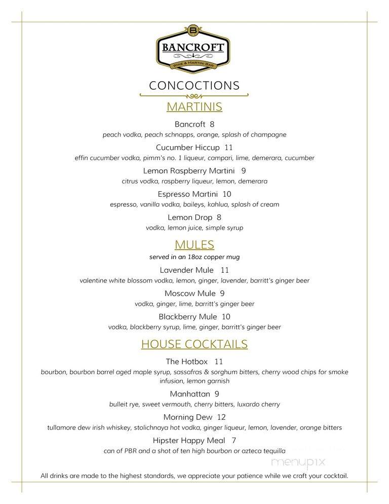 Bancroft Tavern - Bancroft, MI menu_pic