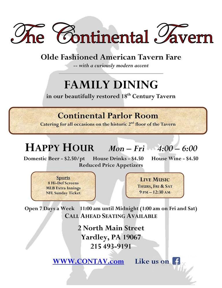 Continental Tavern - Yardley, PA