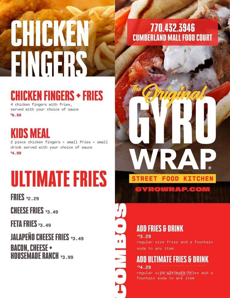 Gyro Wrap - Dunwoody, GA menu_pic