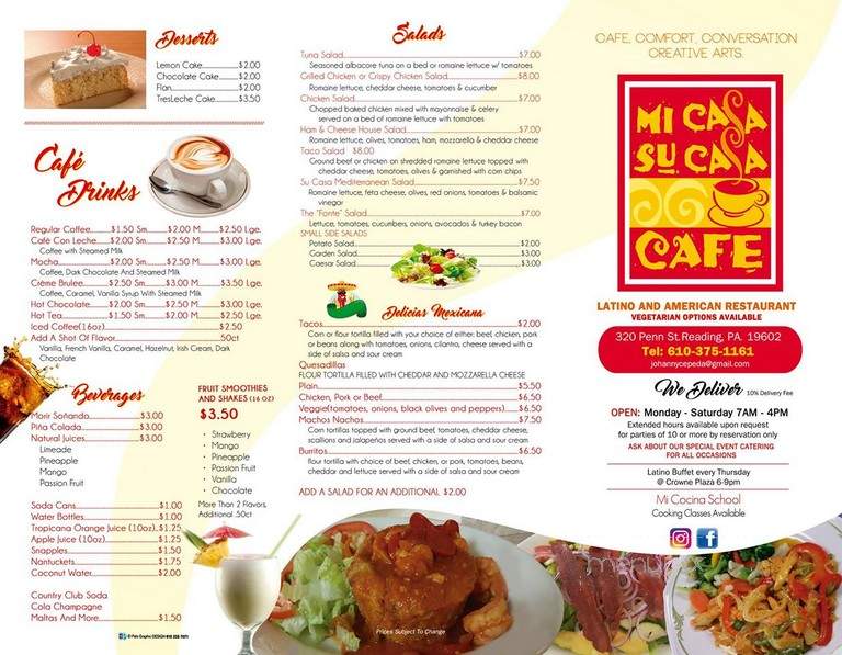 Mi Casa Su Casa - Reading, PA menu_pic