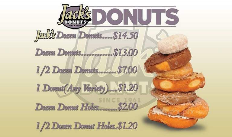 Jack's Donuts - Wilmington, CA menu_pic