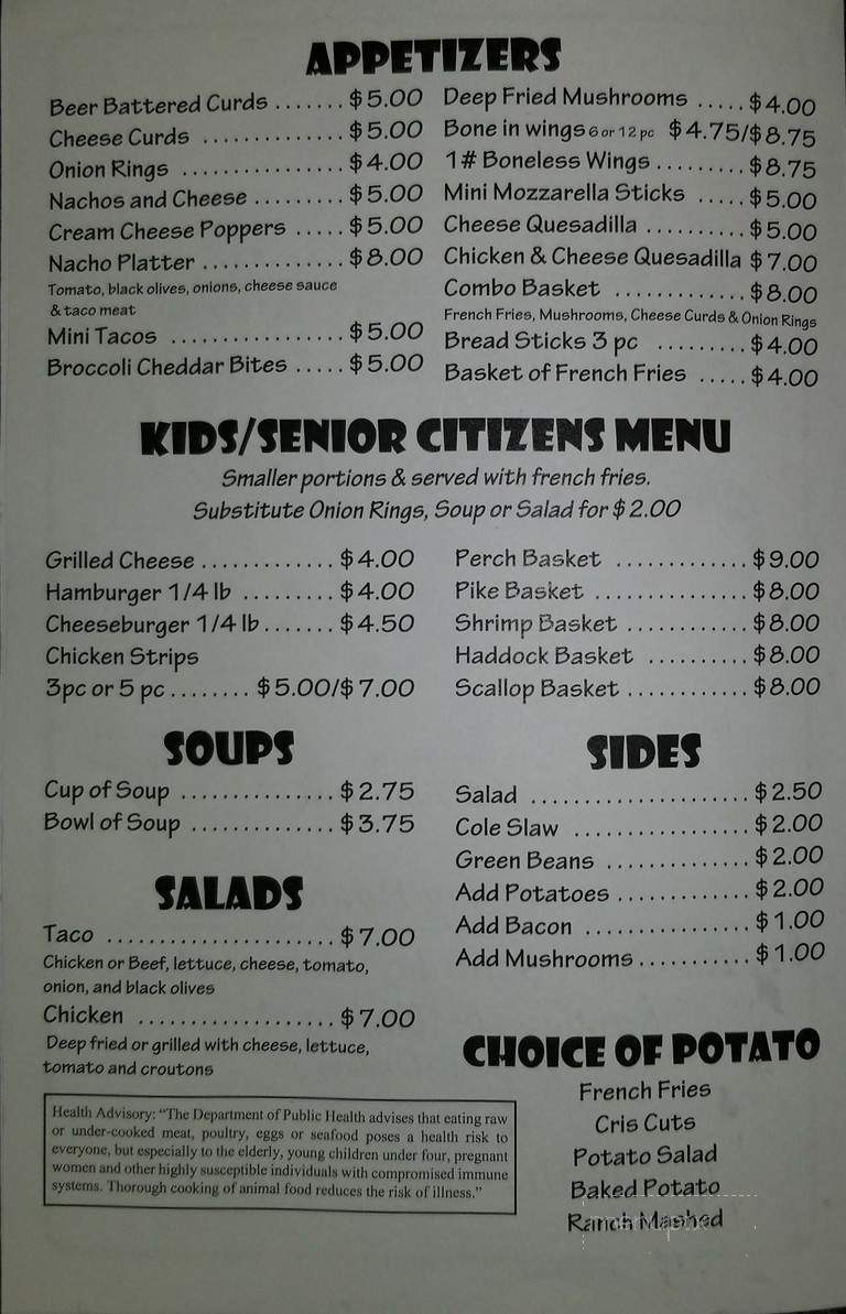 Just Stop In - De Pere, WI menu_pic