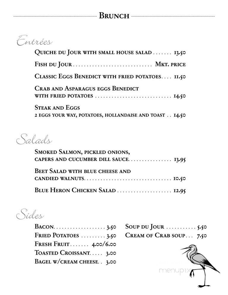 Blue Heron - York, PA menu_pic