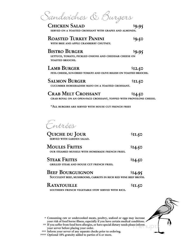 Blue Heron - York, PA menu_pic