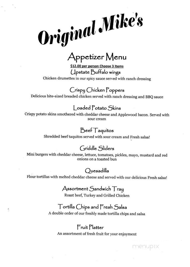 Original Mike's - Santa Ana, CA menu_pic