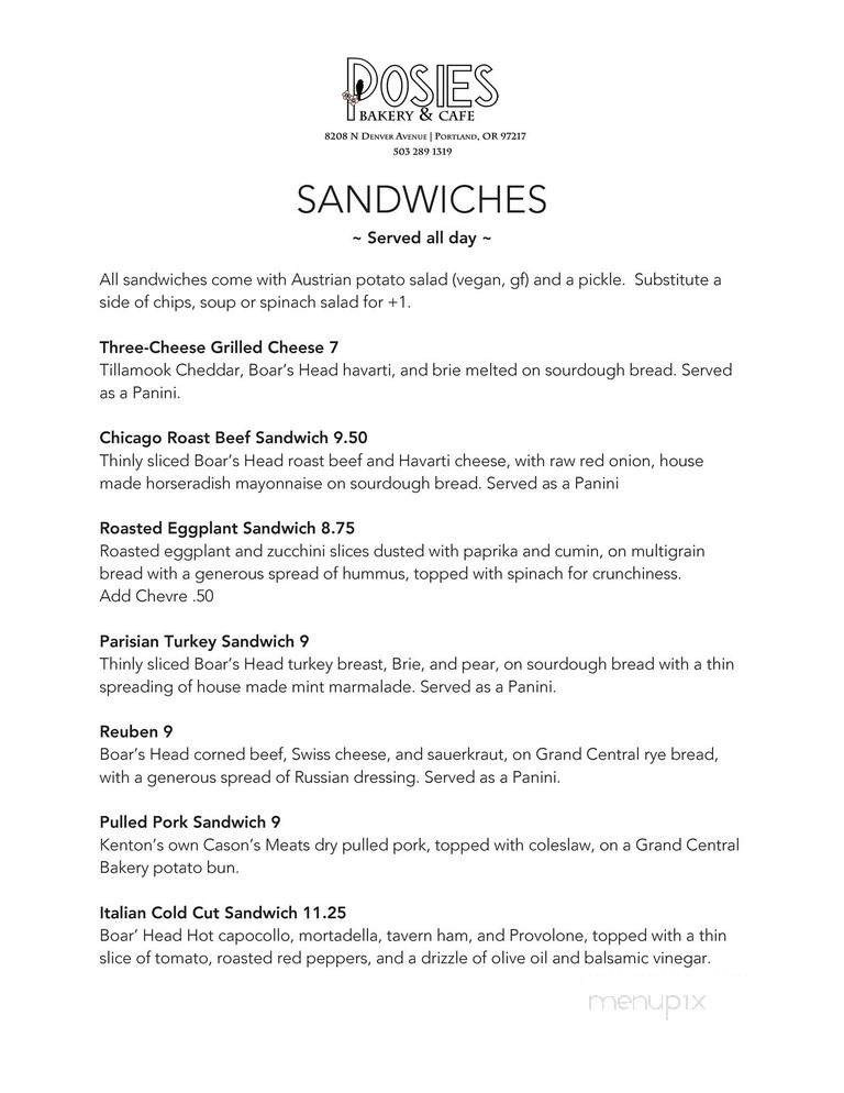 Posies - Portland, OR menu_pic