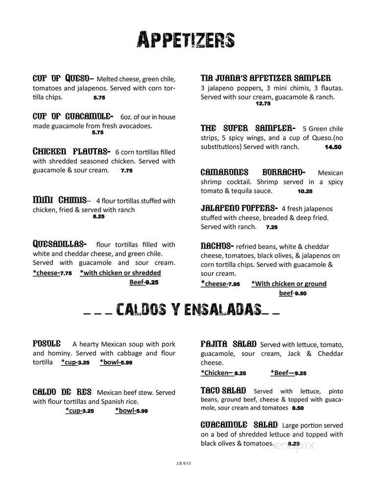 Tia Juanas - Hobbs, NM menu_pic