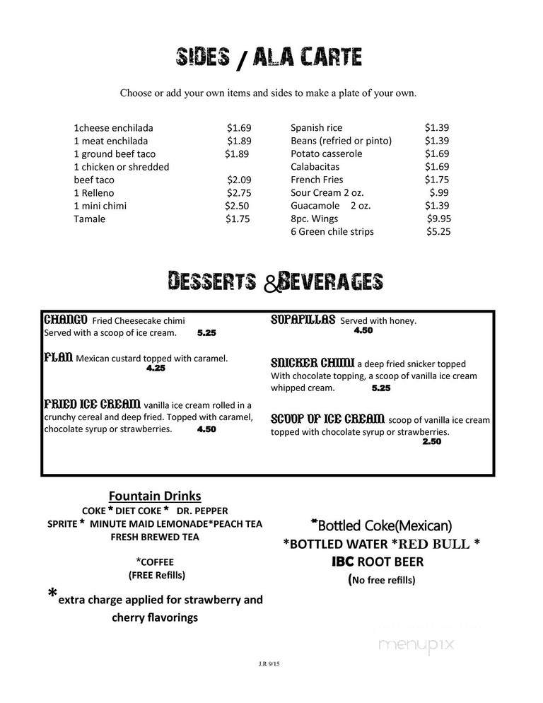 Tia Juanas - Hobbs, NM menu_pic