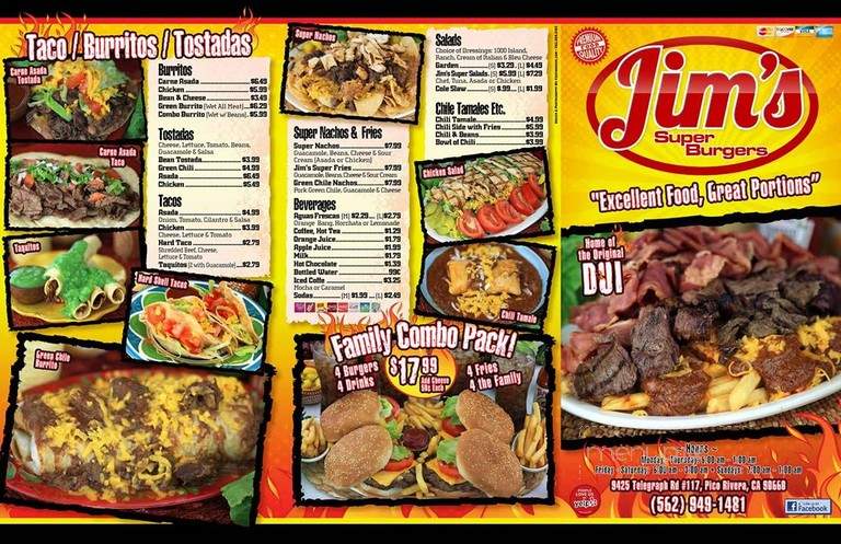 Jim's Super Burgers - Anaheim, CA menu_pic