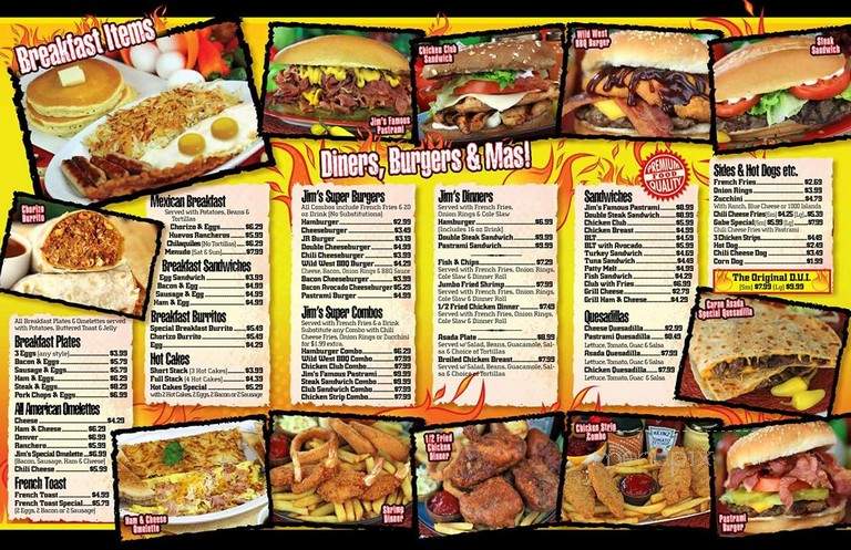 Jim's Super Burgers - Anaheim, CA menu_pic