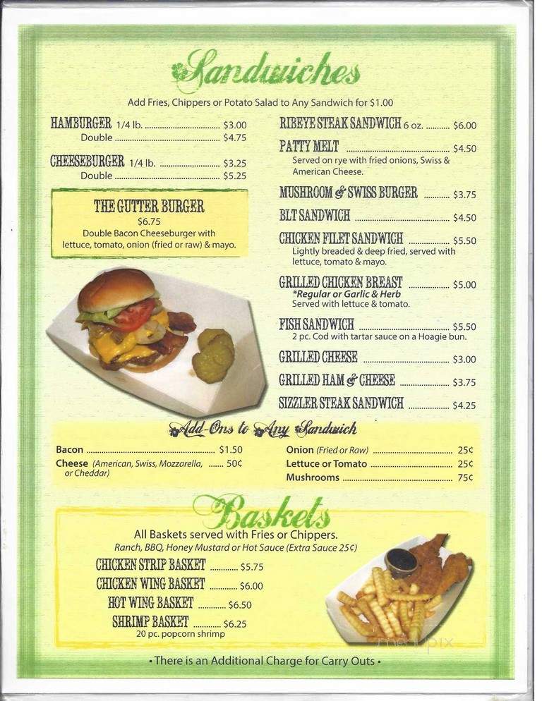 Island City Lanes and Lounge - Minocqua, WI menu_pic