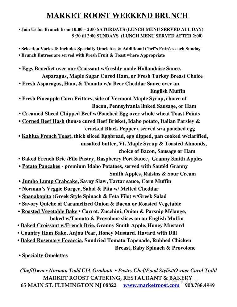 Market Roost Catering Eatery - Flemington, NJ menu_pic