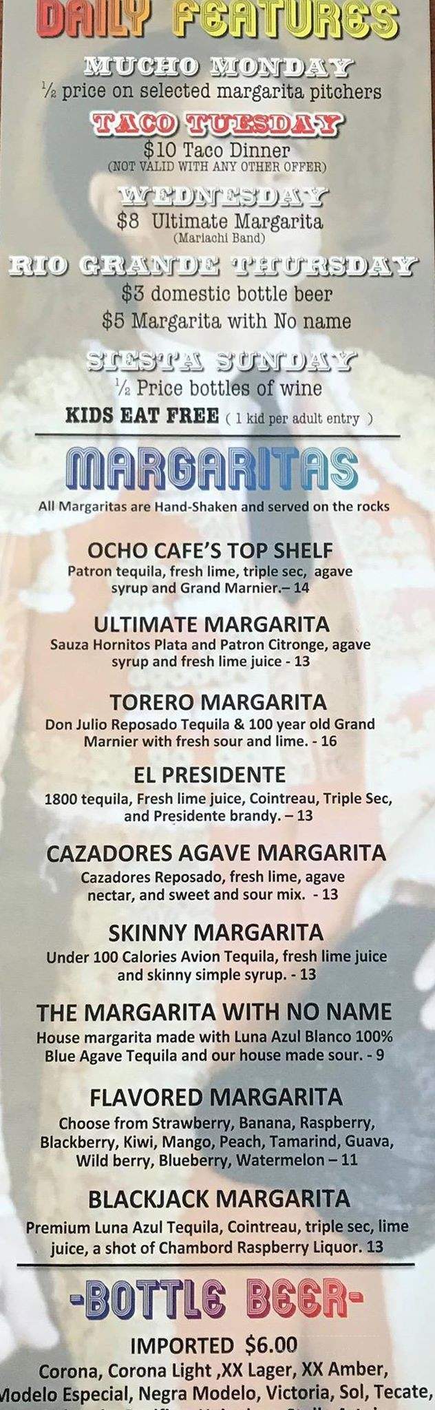 Mexican - West Hartford, CT menu_pic