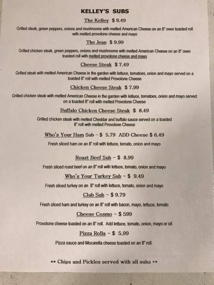 Who's Inn - Williamsport, PA menu_pic