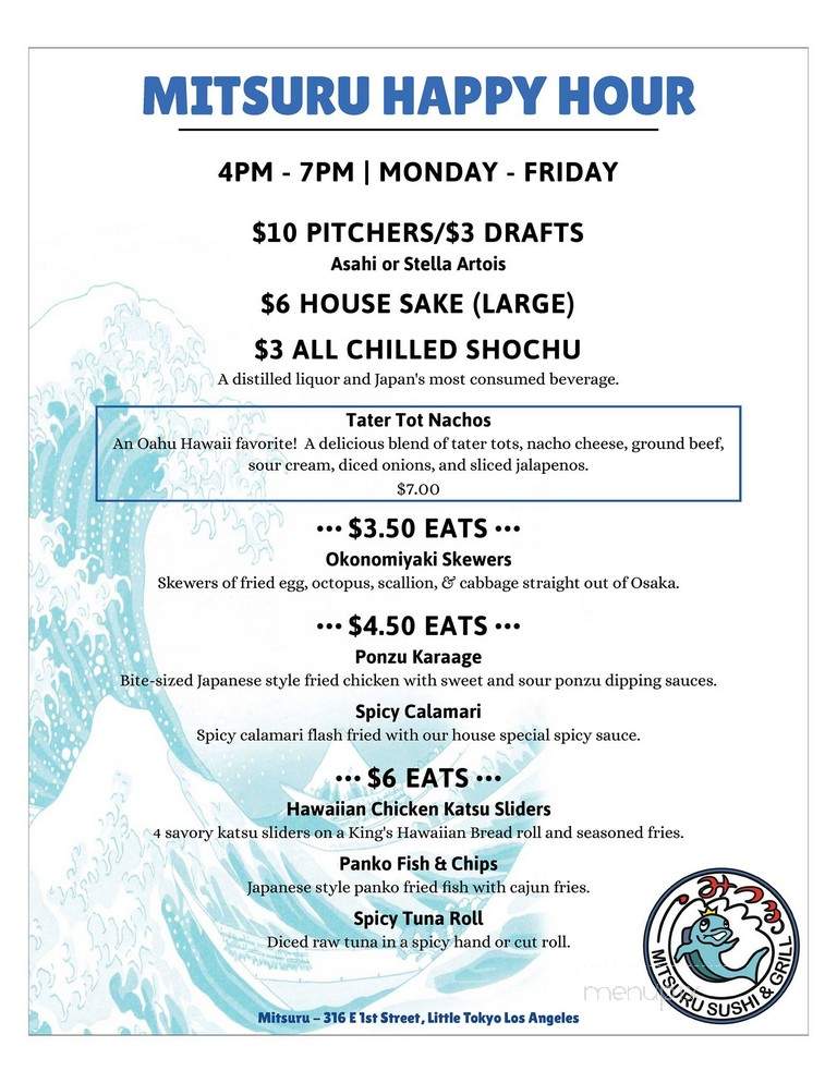Mitsuru Cafe - Los Angeles, CA menu_pic
